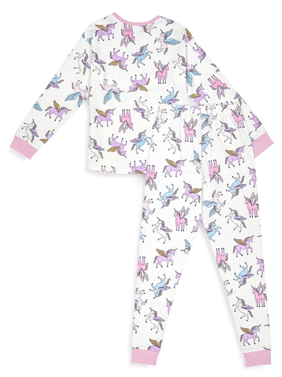 Kids & Baby Anko Girls | Girl'S 2-Piece Unicorn-Print Pyjama Set