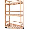 Home Living Anko Bathroom Storage & Accessories | Bamboo Slim Line Trolley