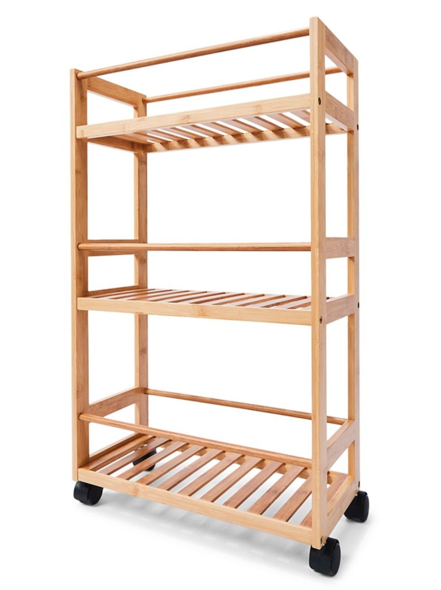 Home Living Anko Bathroom Storage & Accessories | Bamboo Slim Line Trolley