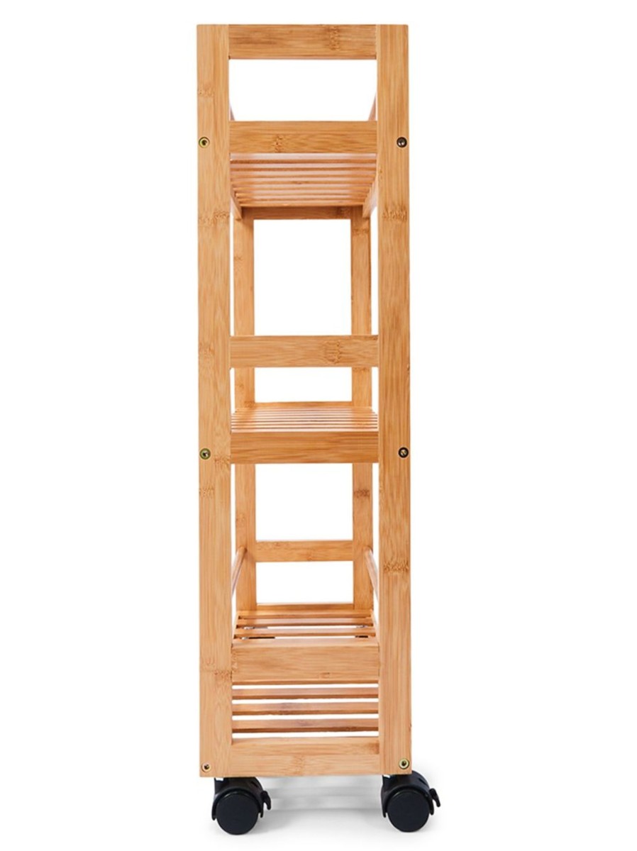 Home Living Anko Bathroom Storage & Accessories | Bamboo Slim Line Trolley