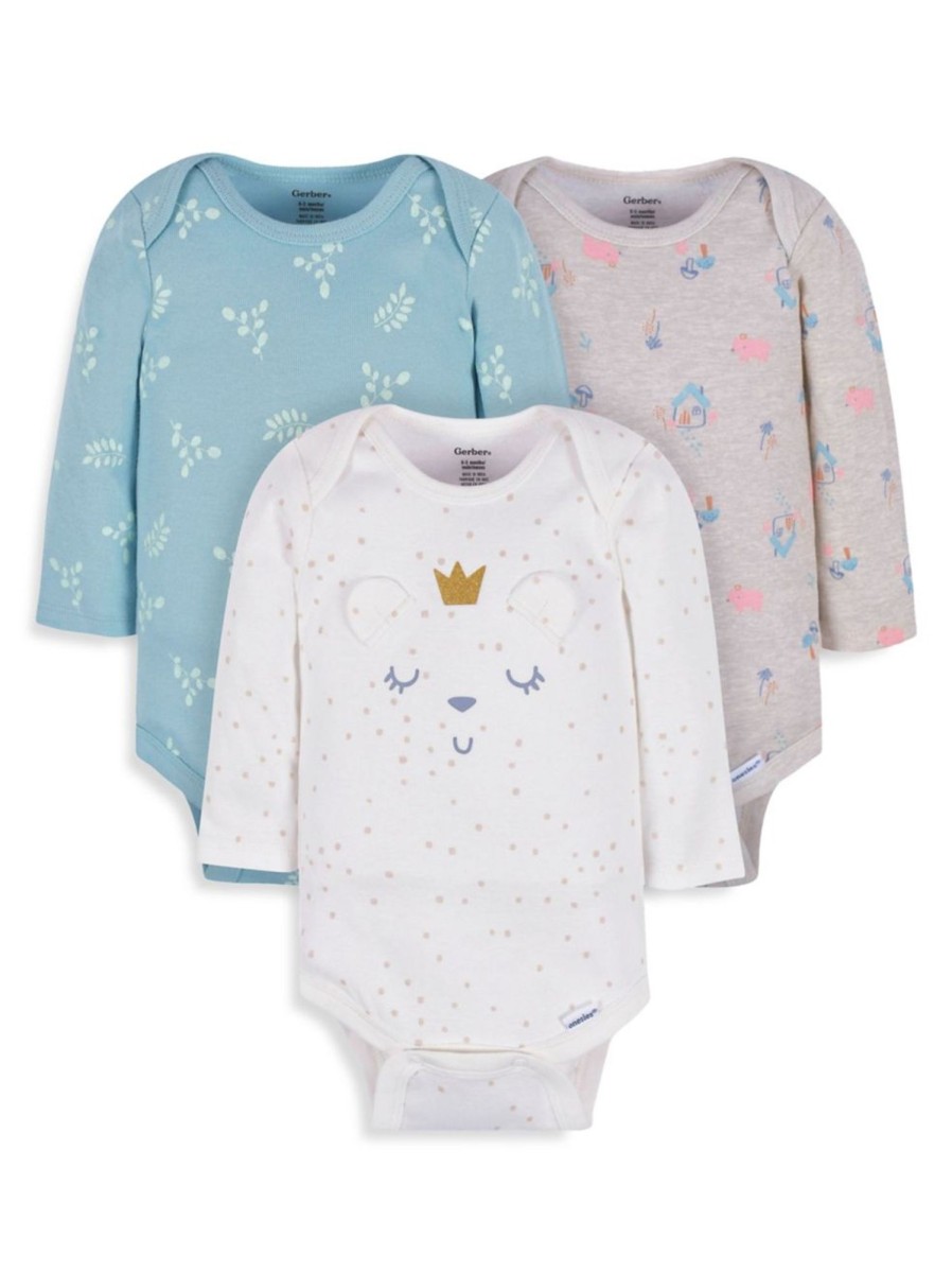 Kids & Baby Gerber | Baby Girl'S 3-Pack Bear Fairy Onesies Bodysuits