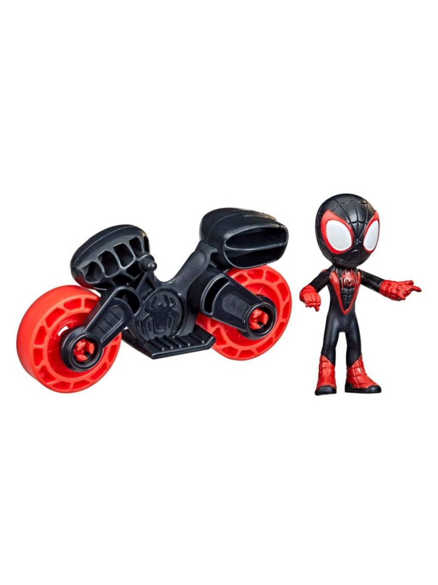 Toys Spider-Man Action Figures | Miles Morales Spider-Man Figure With Motorcycle