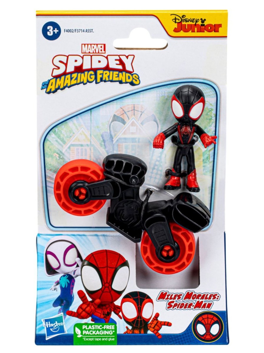 Toys Spider-Man Action Figures | Miles Morales Spider-Man Figure With Motorcycle