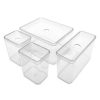 Home Living Anko Bathroom Storage & Accessories | Set Of 4 Clear Organizers With Lids