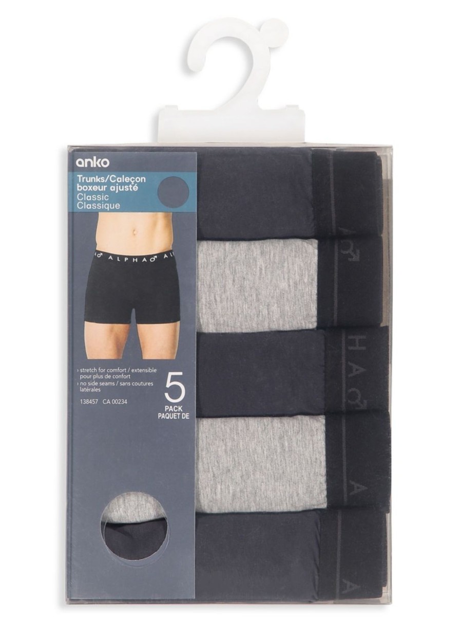 Men & Women Anko Underwear & Socks | 5-Pack Trunks