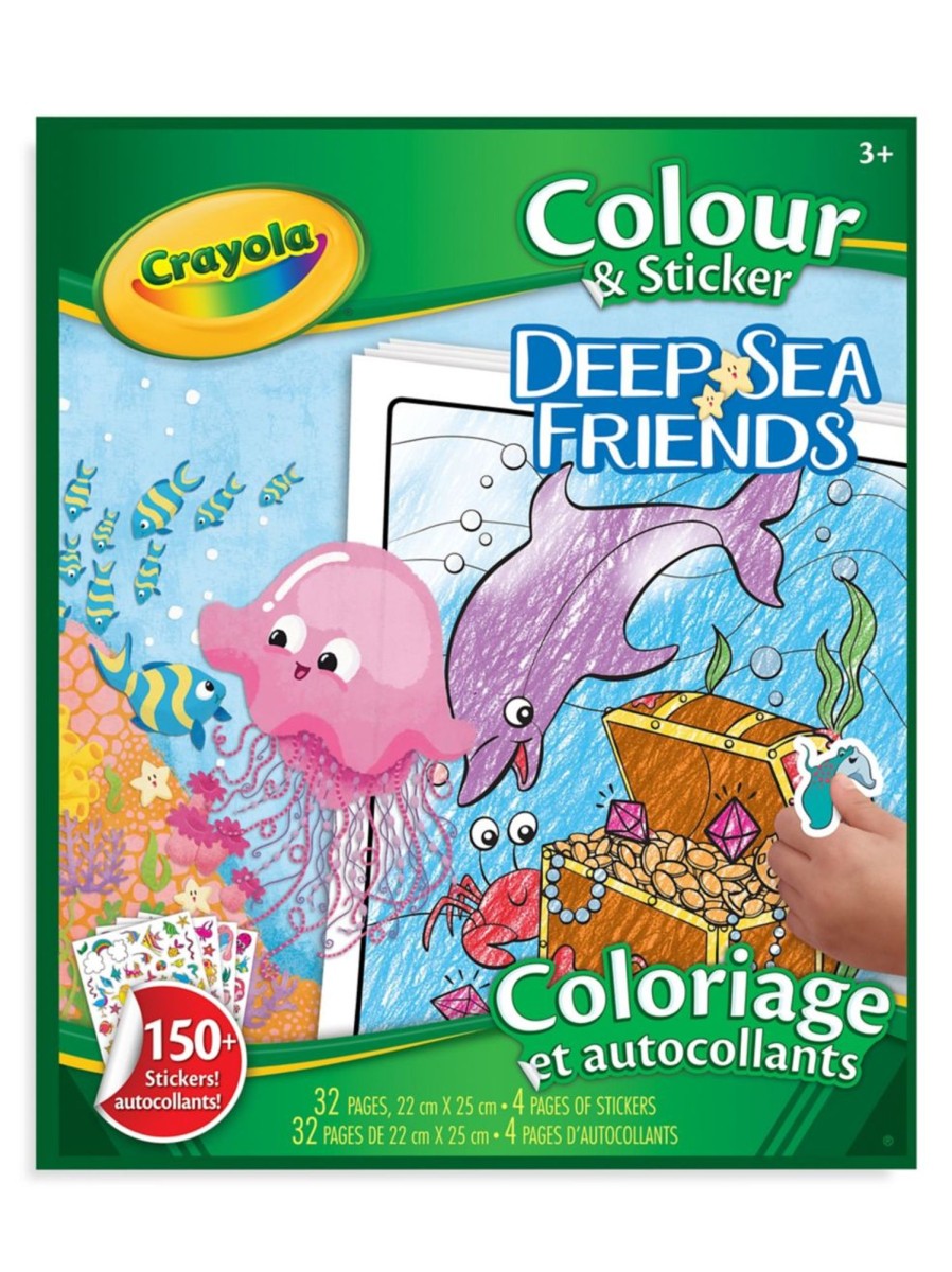 Toys Crayola Arts & Crafts | Deep Sea Friends Colour And Sticker Book