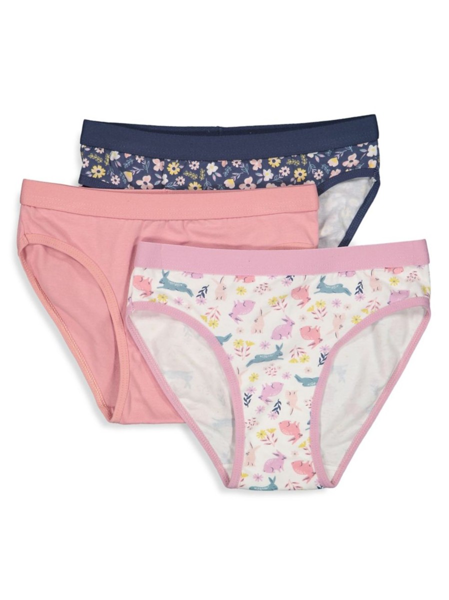 Kids & Baby Anko Toddler Girls | Little Girl'S 3-Pack Cotton Stretch Briefs