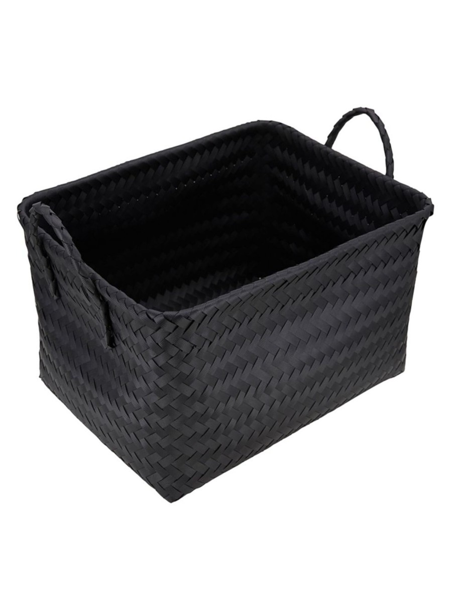 Home Living Anko Closet Storage | Rectangle Woven Basket With Handles