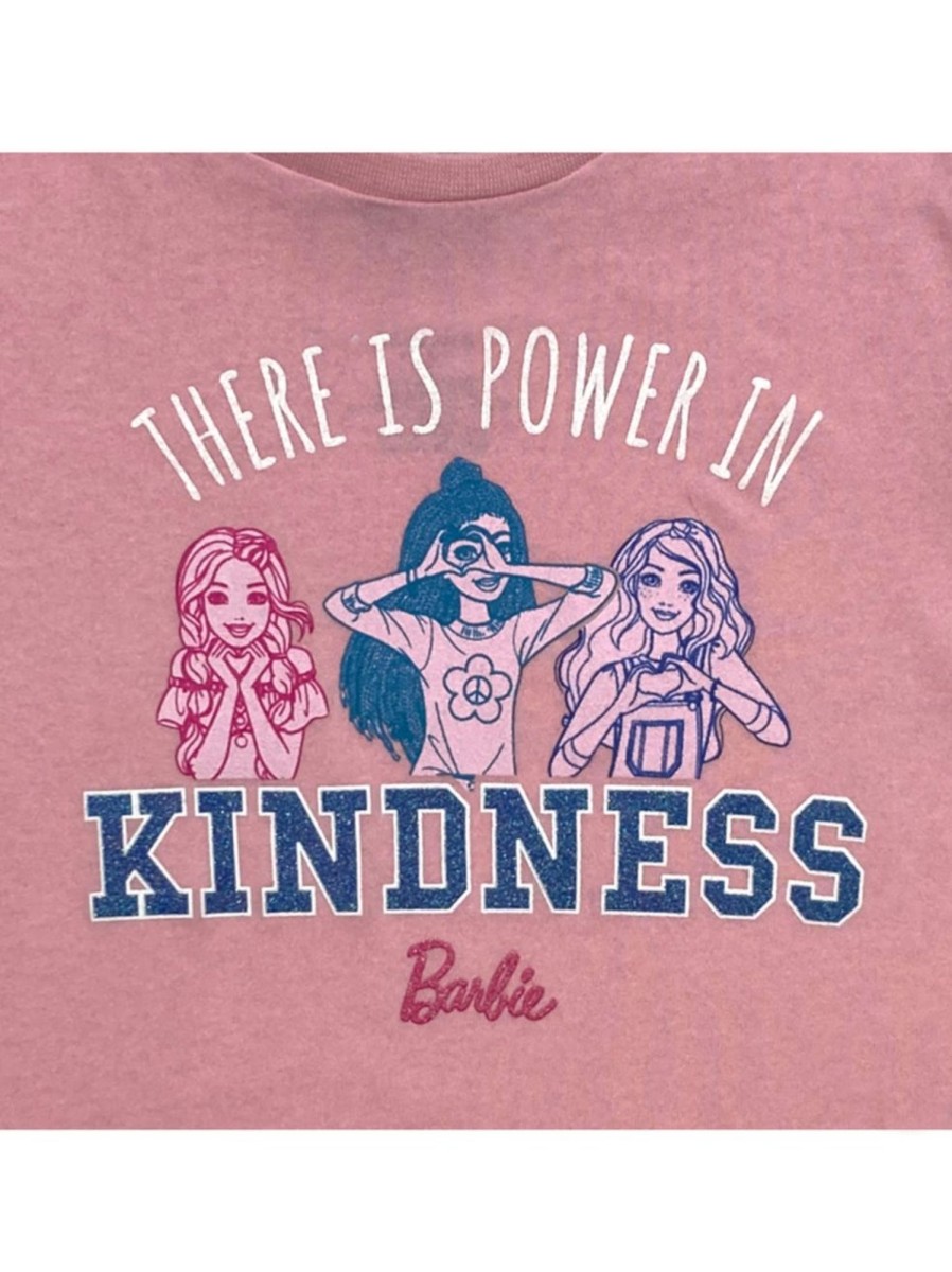 Kids & Baby Barbie | Little Girl'S Short Sleeve Barbie There Is Power In Kindness T-Shirt