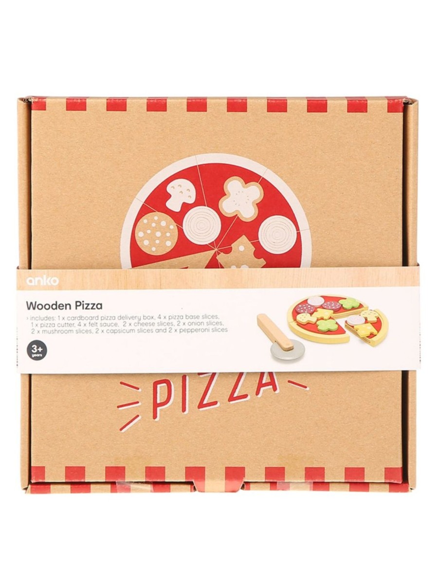 Toys Anko Pretend Play & Dress Up | Wooden Toy Pizza Set