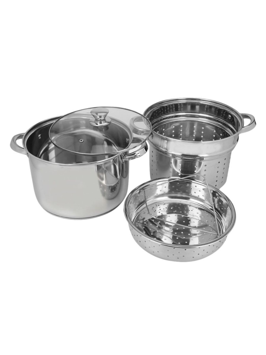 Home Living Anko Cookware | 4-Piece Stainless Steel Multi-Cooker Set