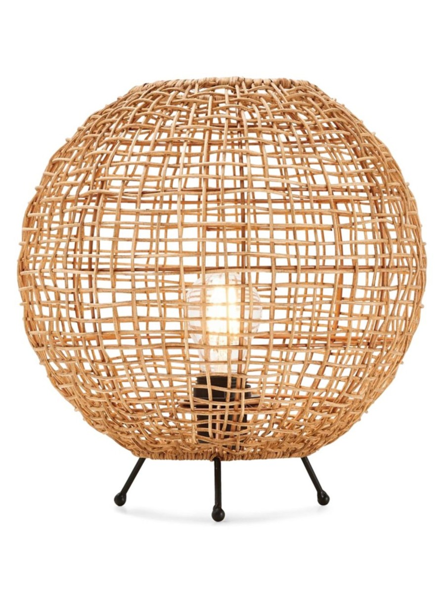 Home Living Anko Lighting | Round Rattan Table Lamp