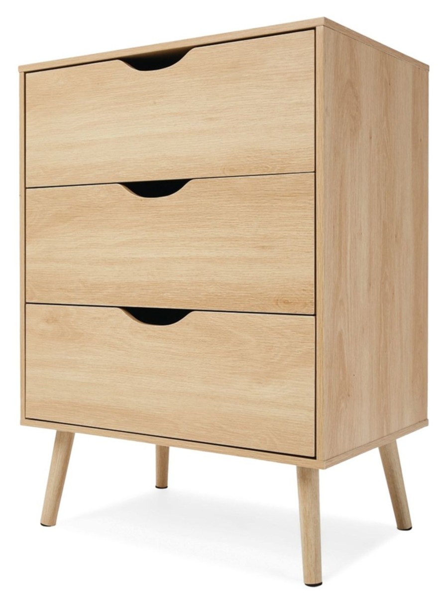 Home Living Anko Living Room Furniture | Oak-Look Chest Of Drawers