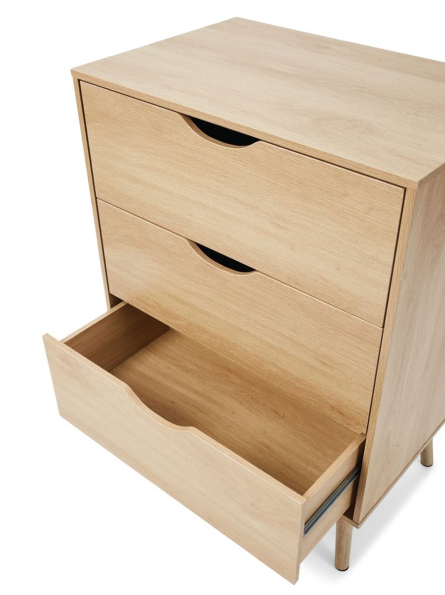 Home Living Anko Living Room Furniture | Oak-Look Chest Of Drawers