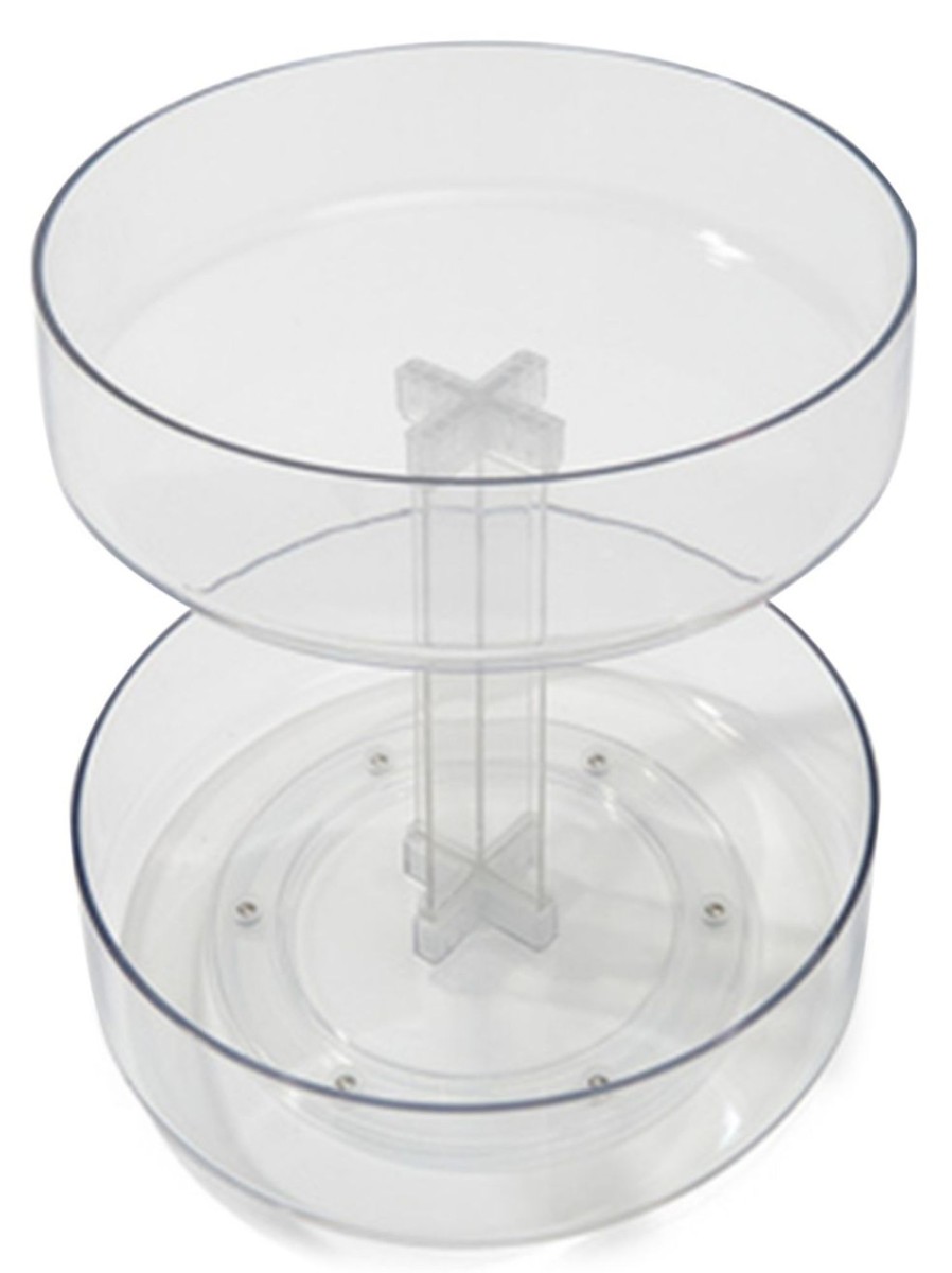 Home Living Anko Bathroom Storage & Accessories | 2-Tier Clear Round Turntable