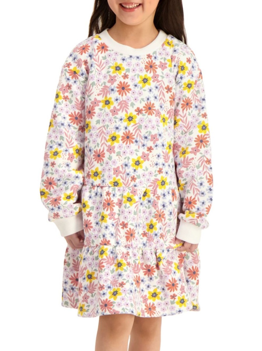 Kids & Baby Anko Toddler Girls | Little Girl'S Printed Fleece Dress