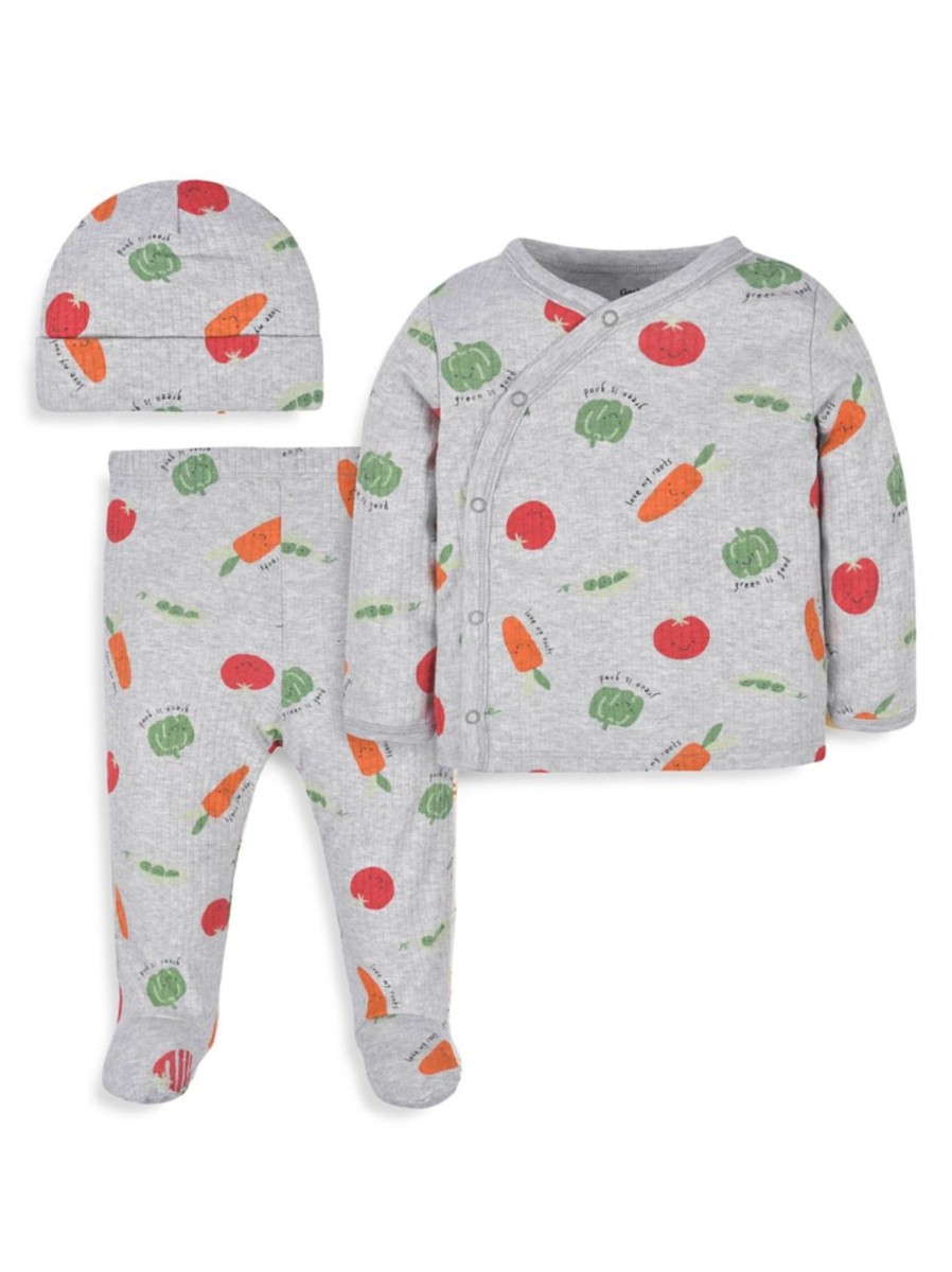 Kids & Baby Gerber | Baby'S 3-Piece Take Me Home Vegetable-Print Set