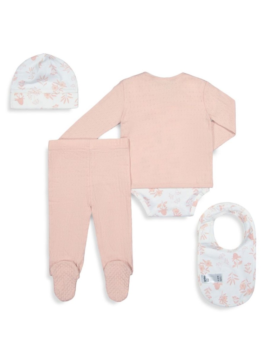 Kids & Baby Anko | Baby Girl'S 5-Piece Botanical-Print Starter Set