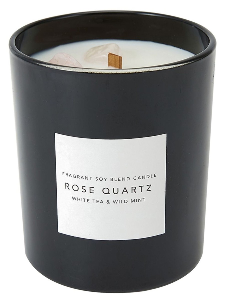 Wellness Anko Candles | Rose Quartz Wild Tea And Wild Mint Scented Candle, 320G