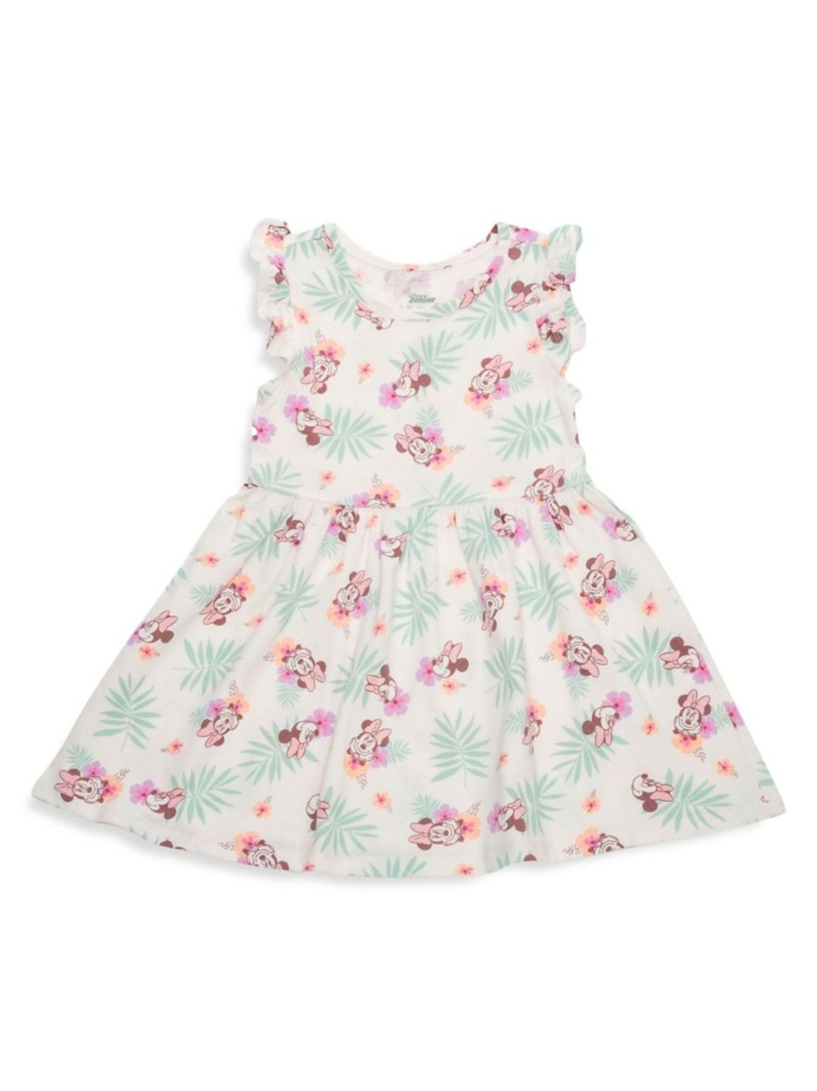 Kids & Baby Minnie Mouse | Little Girl'S Disney Minnie Tropical Jersey Dress