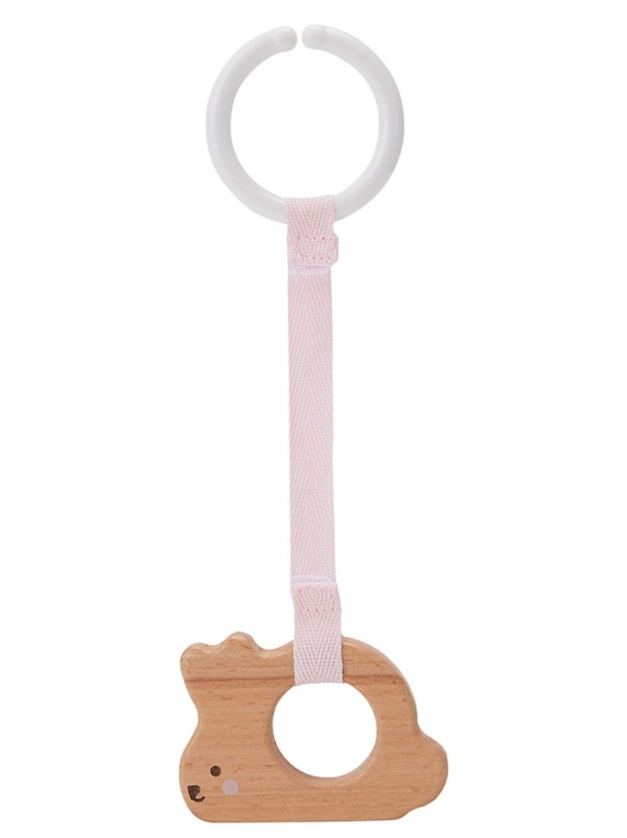 Kids & Baby Anko Nursing & Feeding | Rabbit Wooden Teether Stroller Toy