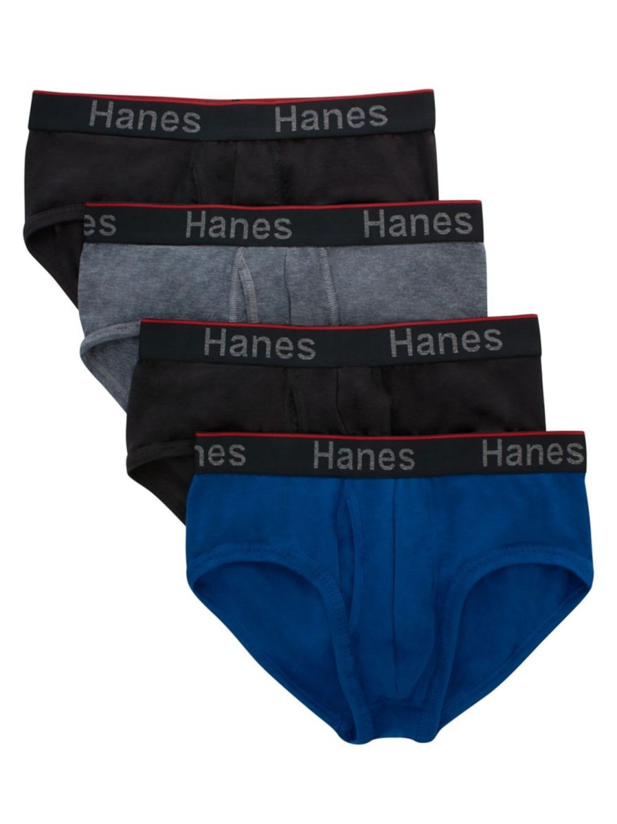 Men & Women Hanes Underwear & Socks | Total Support 4-Piece Pouch Briefs Set