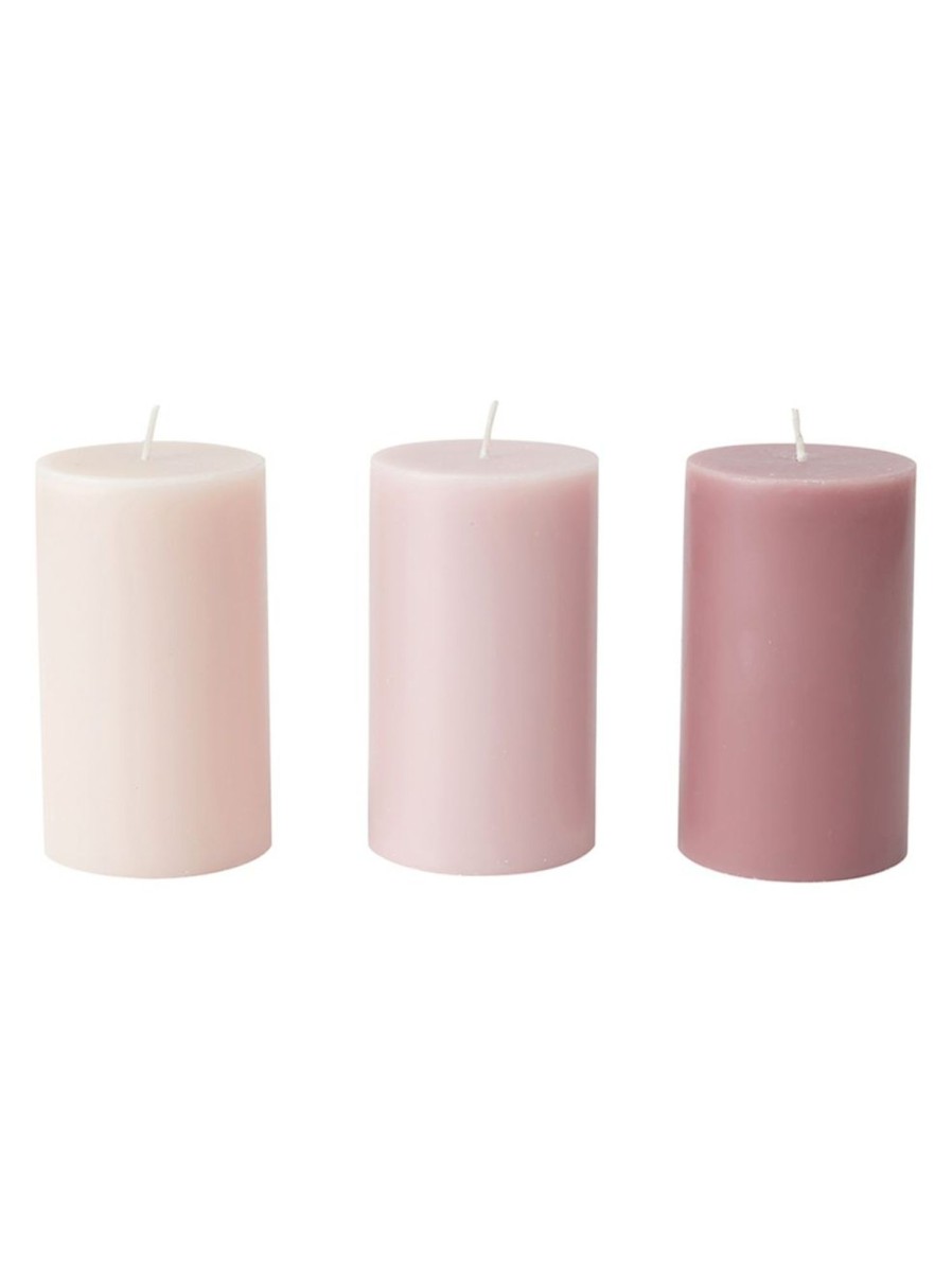 Wellness Anko Candles | 3-Pack Garden Rose Scented Pillar Candles