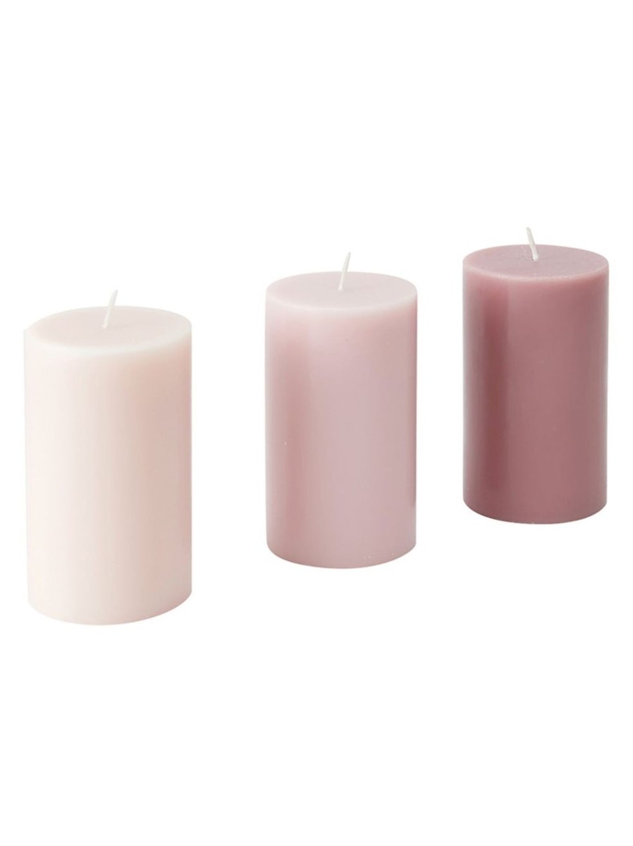 Wellness Anko Candles | 3-Pack Garden Rose Scented Pillar Candles