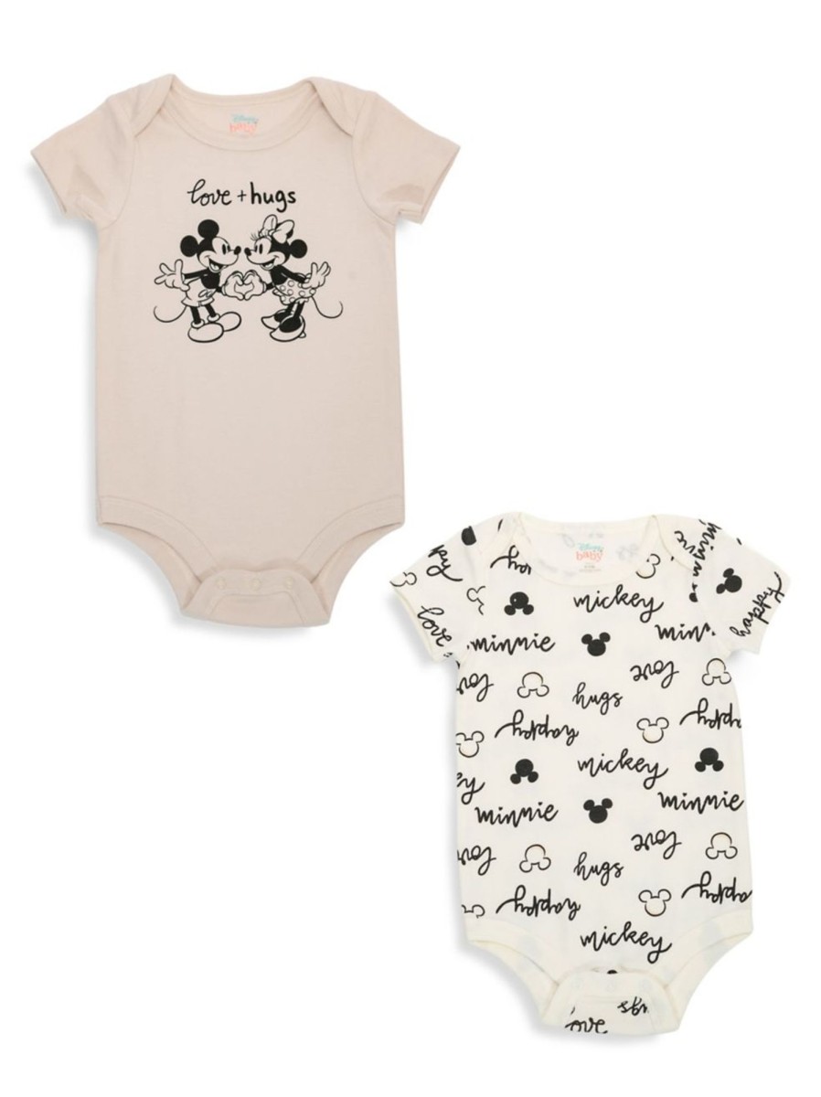 Kids & Baby MicWholesale Mouse | Baby'S 2-Piece Love Plus Hugs Romper Set