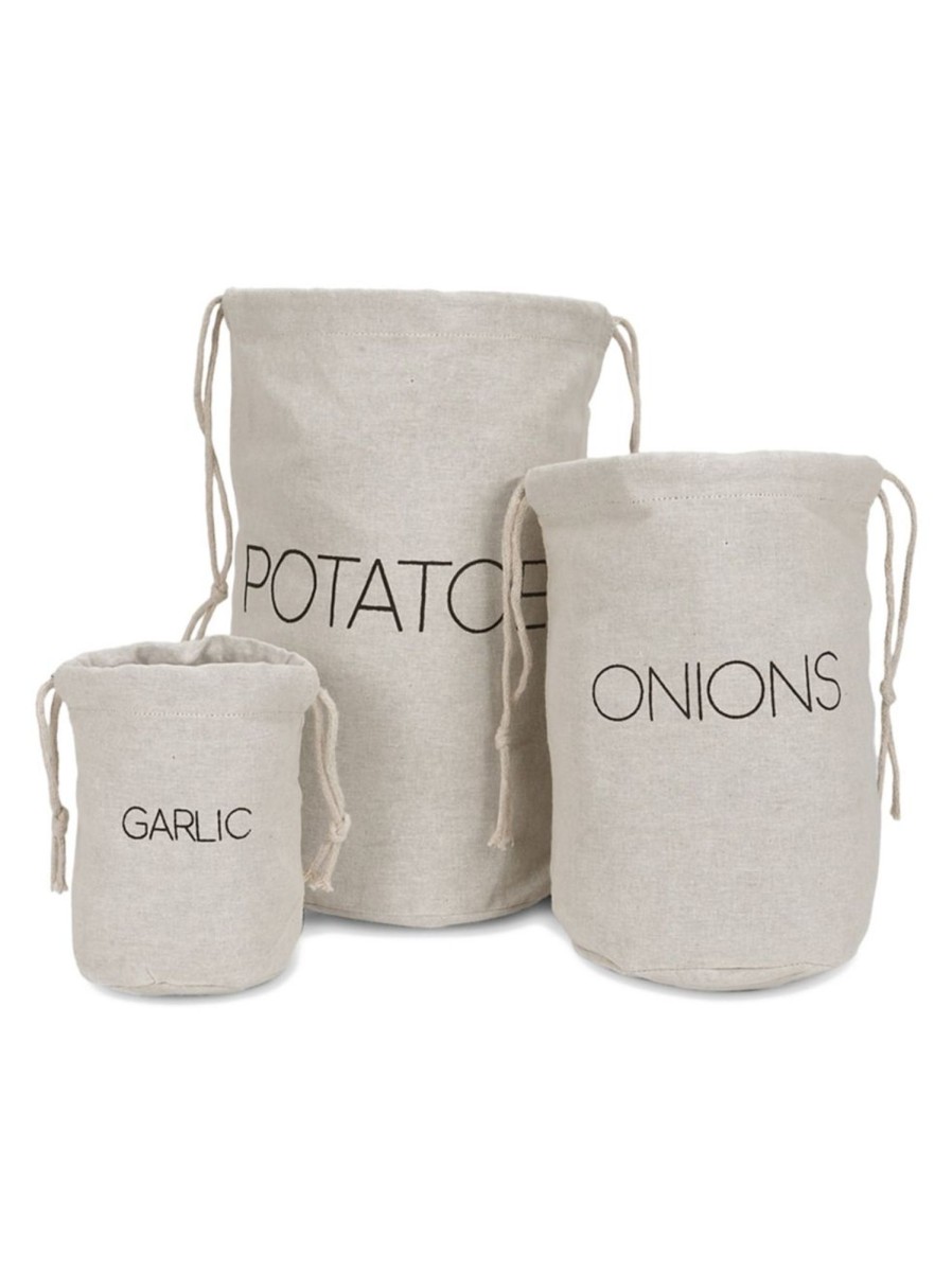 Home Living Anko Utensils & Organization | 3-Piece Cotton Vegetable Bags Set