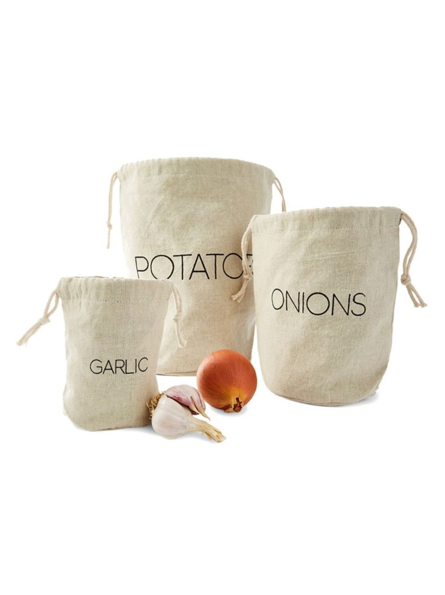 Home Living Anko Utensils & Organization | 3-Piece Cotton Vegetable Bags Set