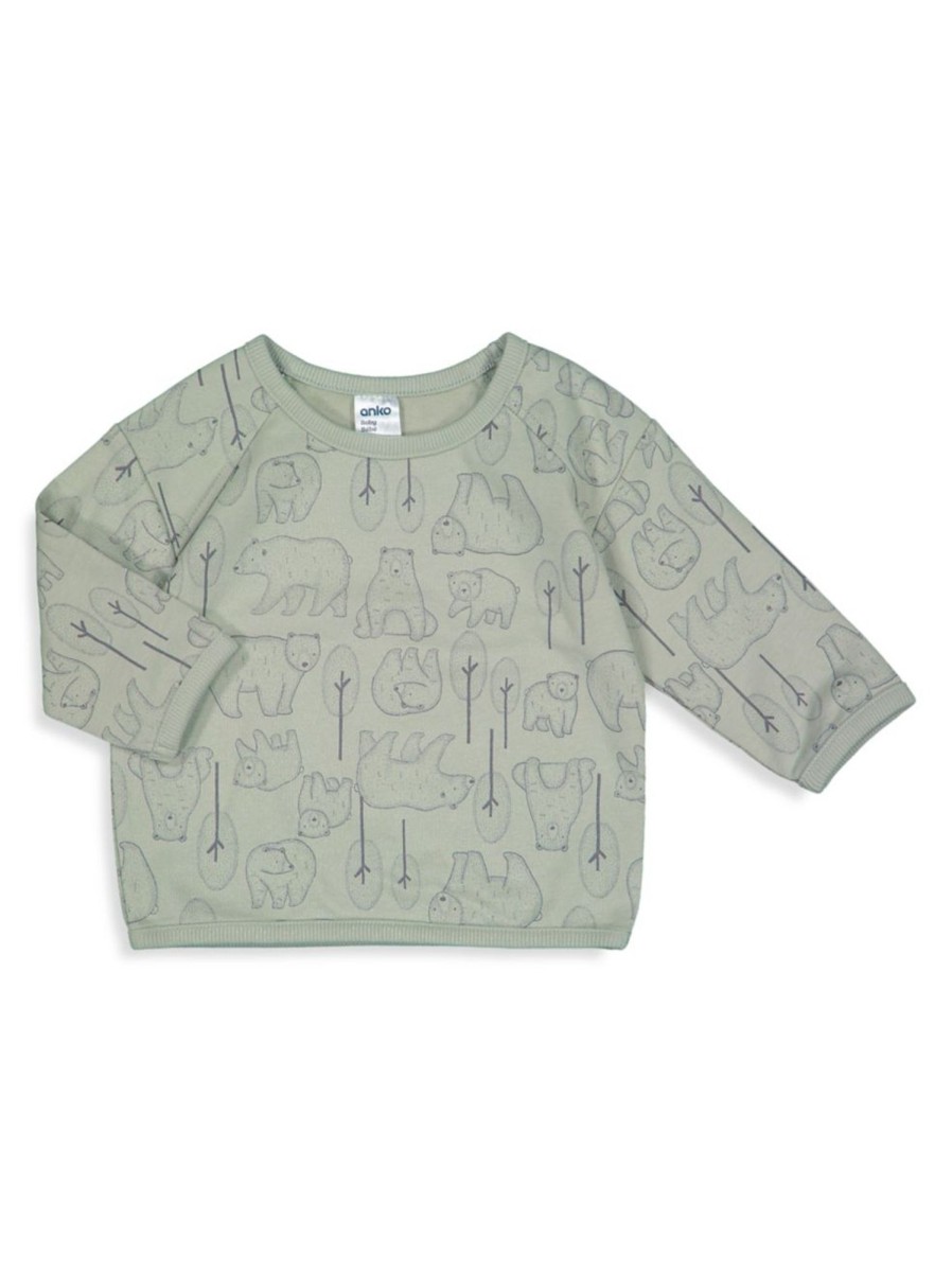 Kids & Baby Anko | Baby Boy'S Printed Crewneck Sweatshirt