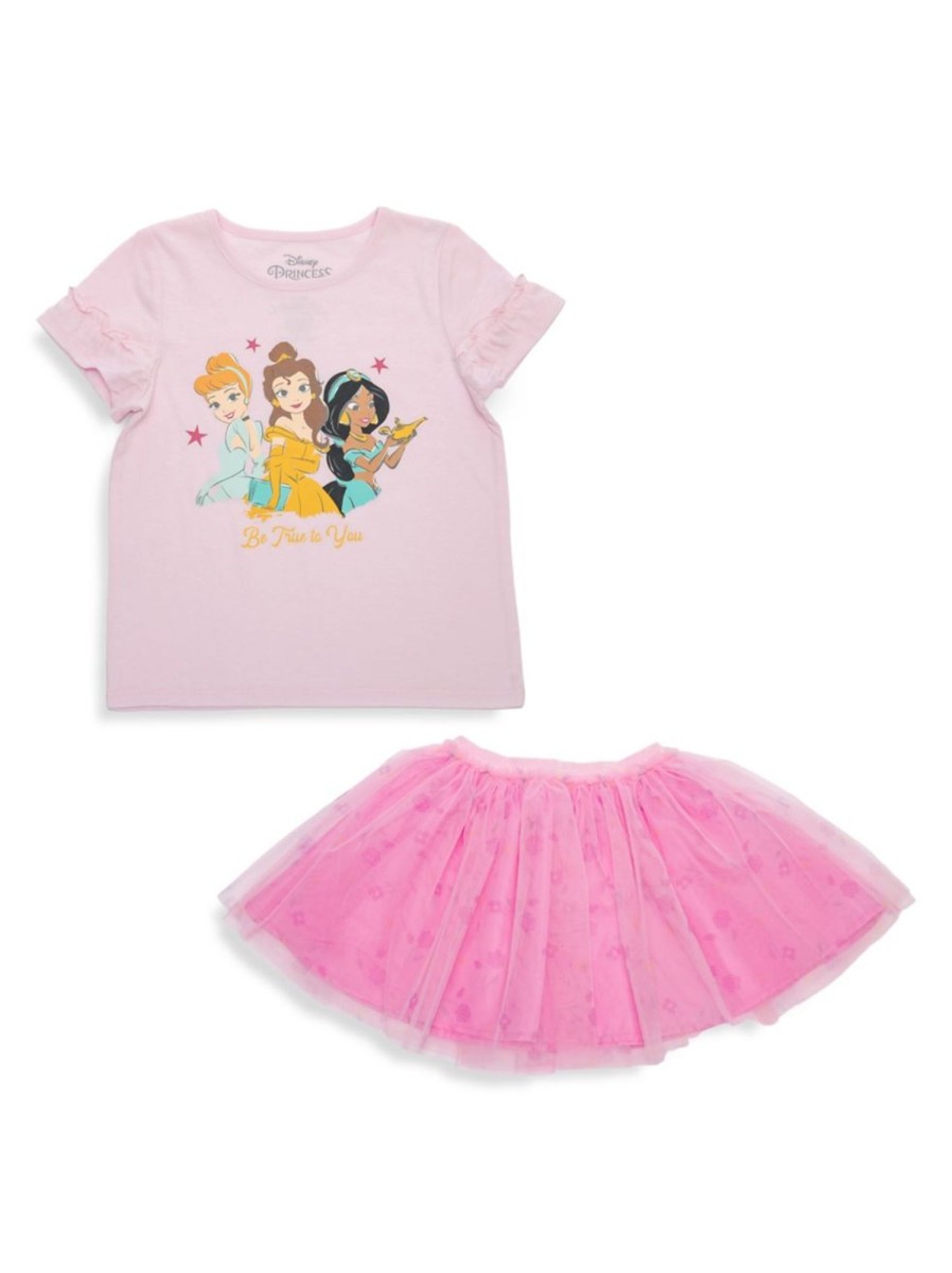 Kids & Baby Disney Princess | Little Girl'S Disney Be True To You 2-Piece T-Shirt And Skirt Set