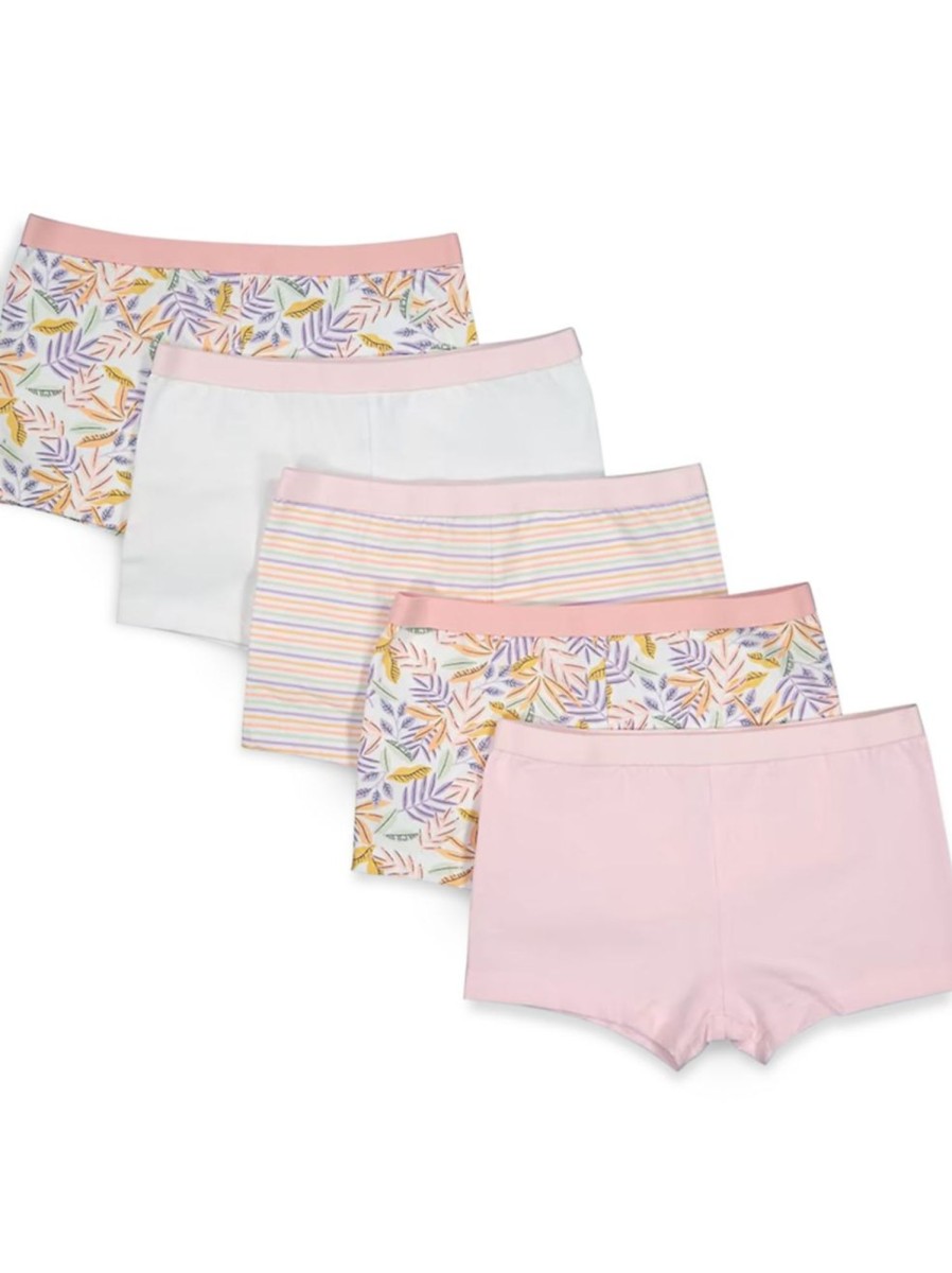 Kids & Baby Anko Underwear & Socks | Girl'S 5-Pack Boyshort Briefs