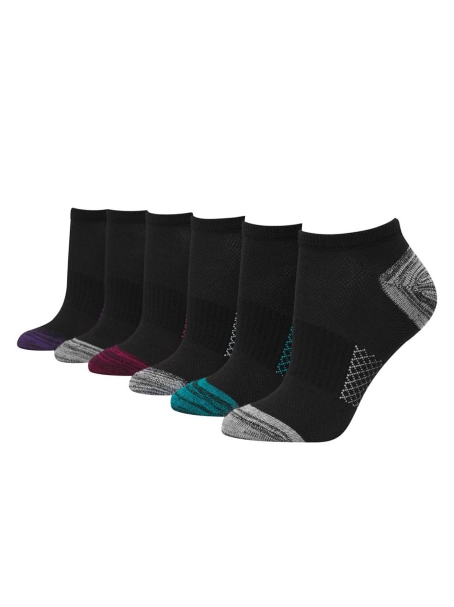 Men & Women Hanes Socks | Women'S 6-Pair X-Temp 2.0 Breathable No-Show Socks