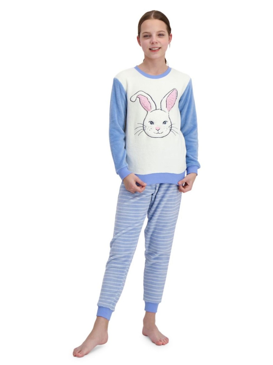 Kids & Baby Anko Girls | Girl'S 2-Piece Bunny Fleece Pyjama Set