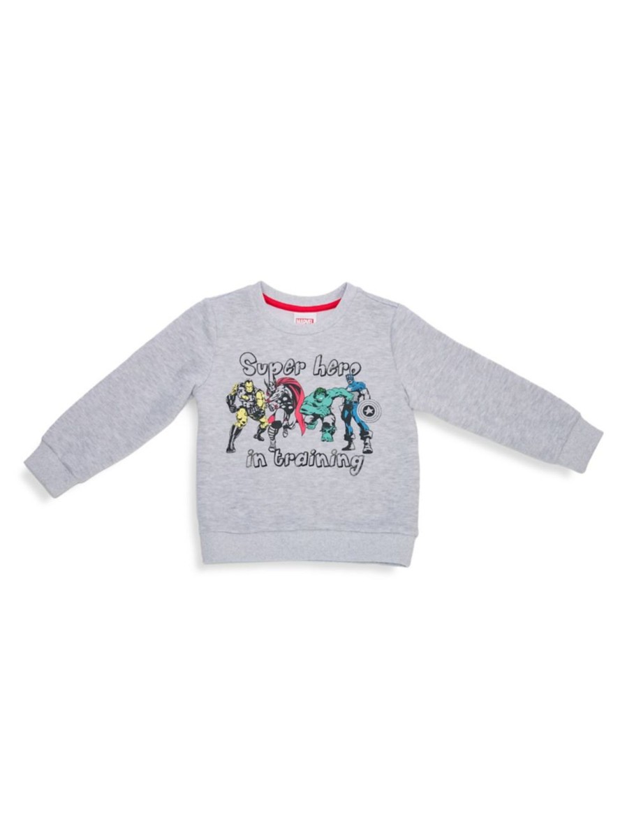 Kids & Baby Marvel | Little Boy'S Marvel Superhero In Training Crew Sweatshirt