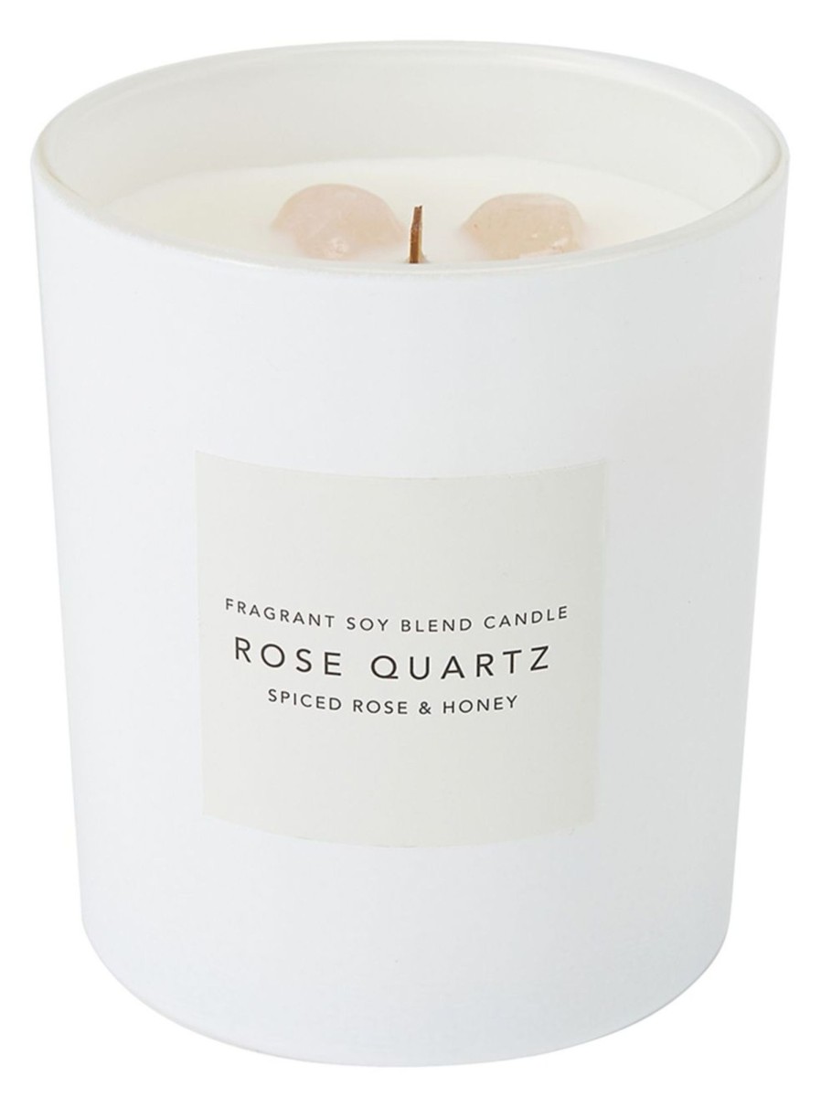 Wellness Anko Candles | Rose Quartz Spiced Rose And Honey Scented Candle, 320G