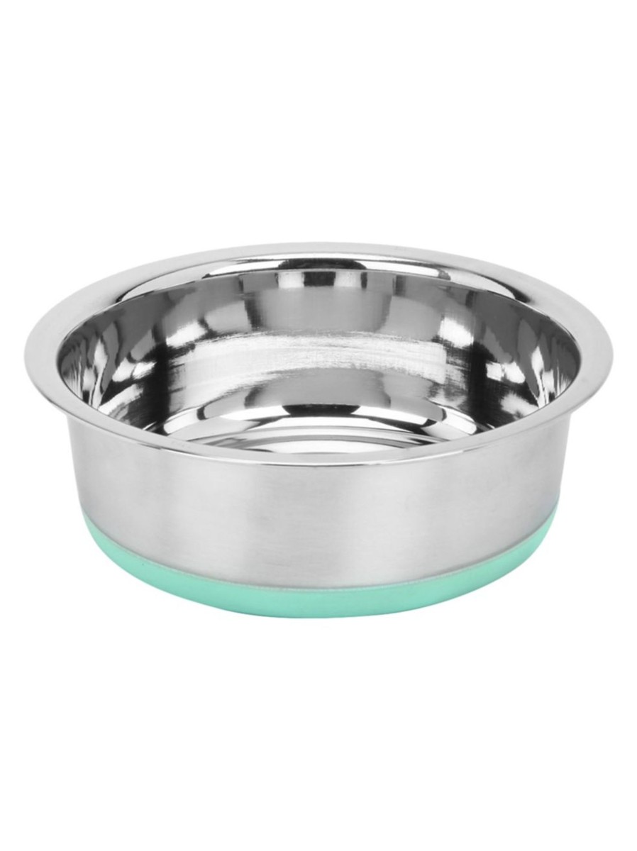 Pets Anko | Large Stainless Steel And Silicone Pet Bowl