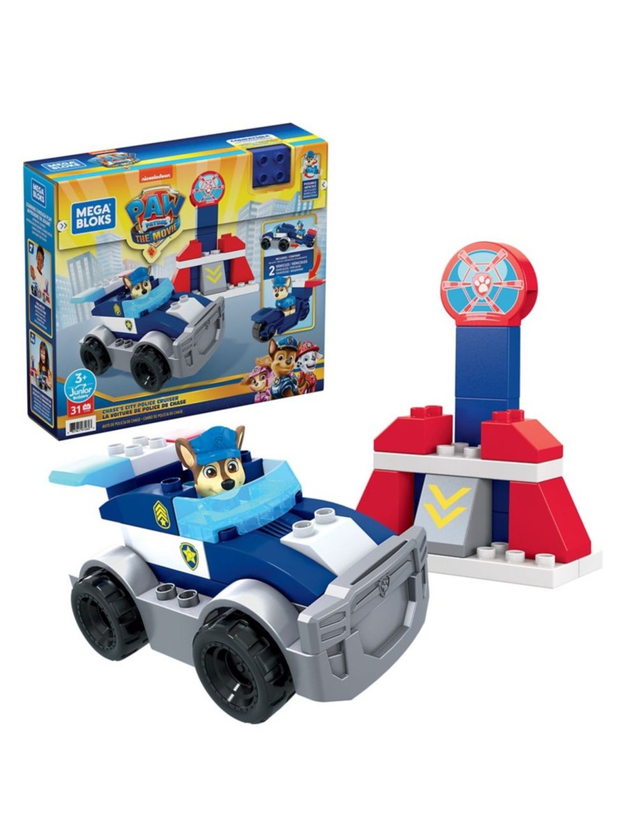 Toys Paw Patrol Building Blocks & Sets | Mega Bloks Chase'S City Police Cruiser Set