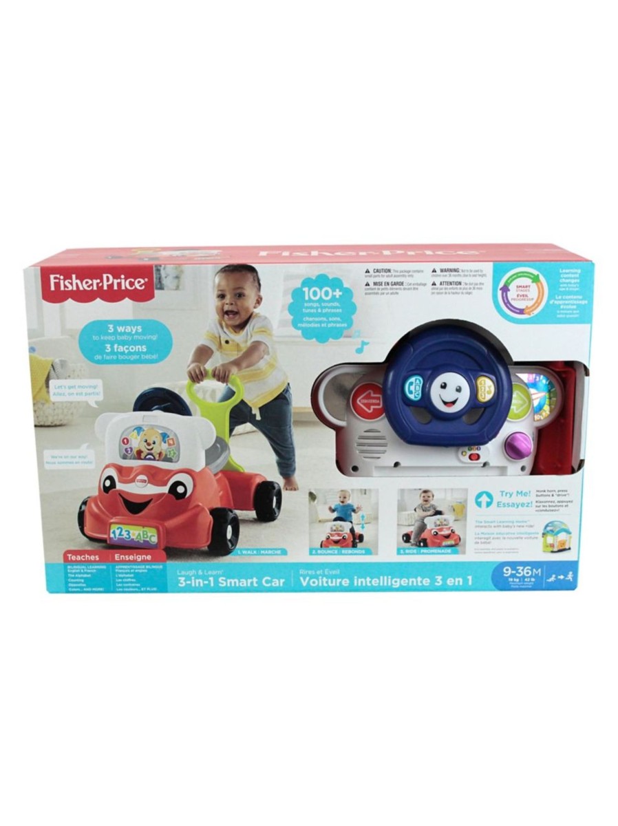 Toys Fisher Price Trains & Vehicles | Laugh And Learn 3-In-1 Smart Car