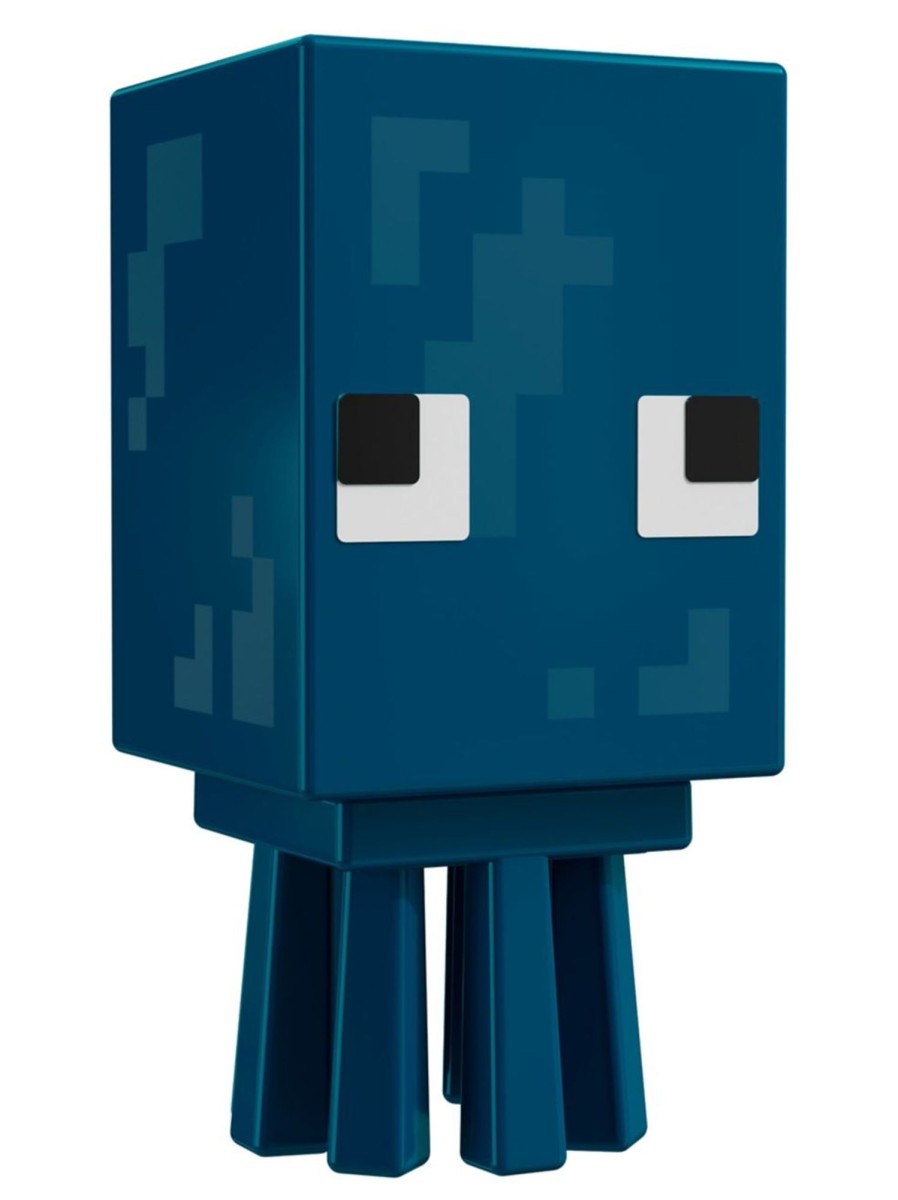 Toys Minecraft Action Figures | Mob Head Minis Squid Figure