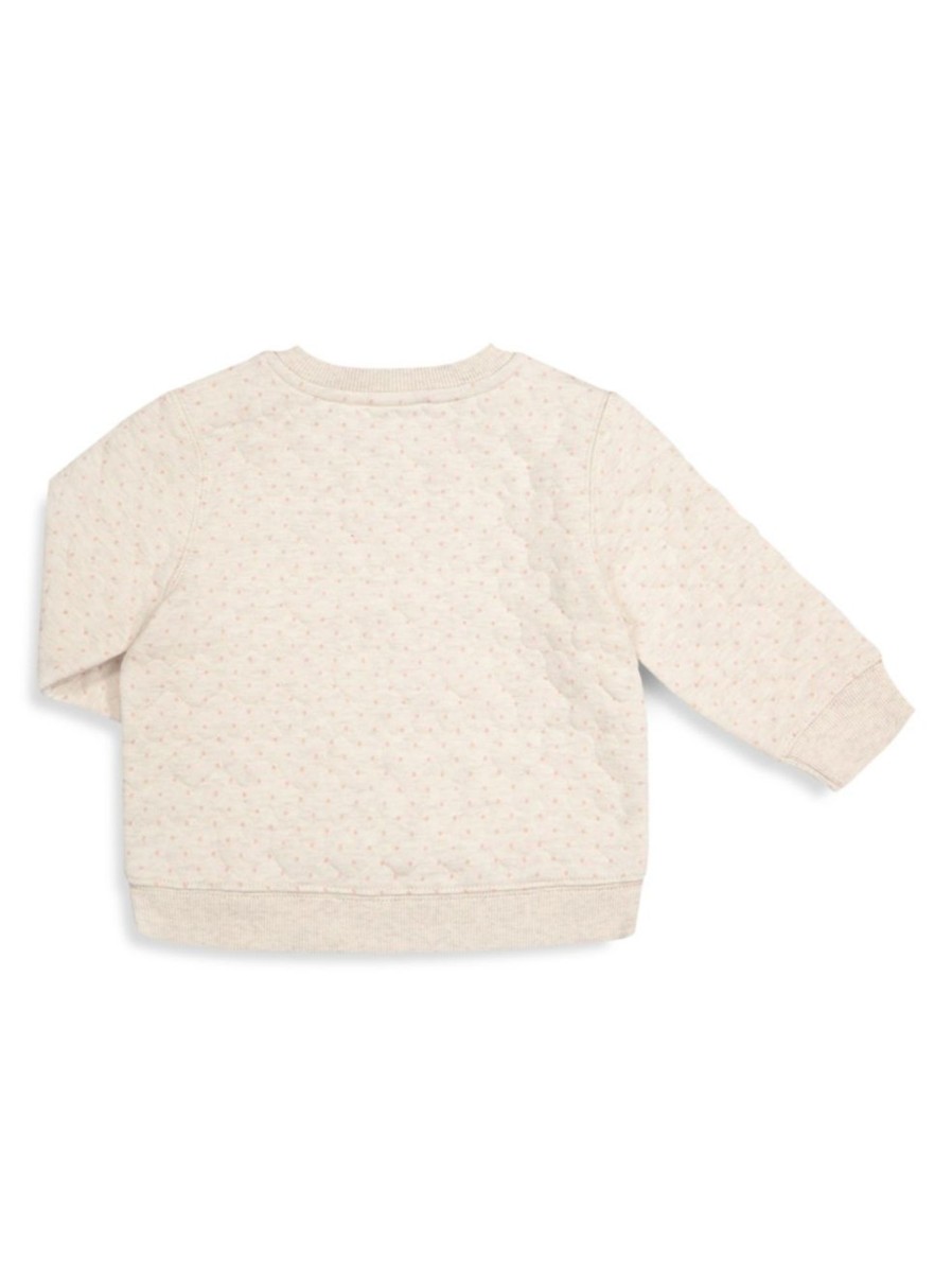 Kids & Baby Anko | Baby Girl'S Heart-Quilted Crewneck Sweater