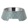 Pets Anko | Textured Melamine, Stainless Steel And Rubber-Base Dog Bowl - Medium