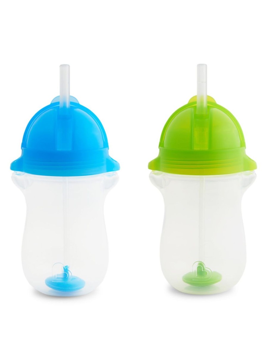 Kids & Baby Munchkin Nursing & Feeding | 2-Pack Any Angle Click Lock Weighted Straw Trainer Cups